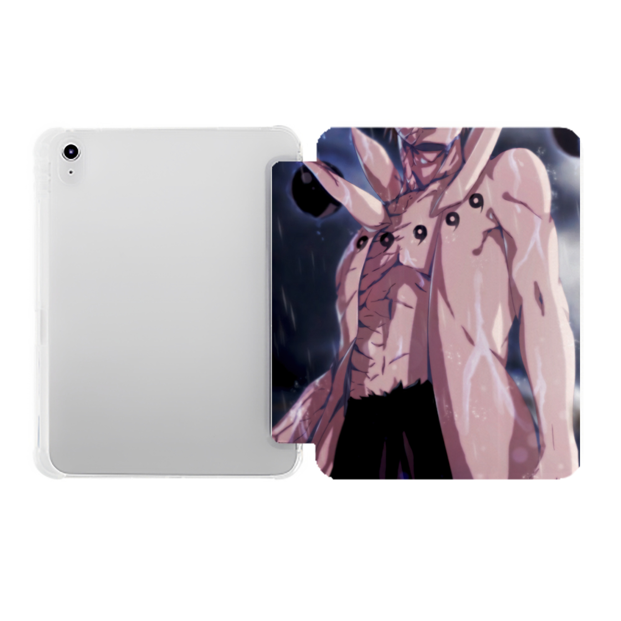 （画像用） NARUTO -ナルト- NARUTO -ナルト- 疾風伝 IPad ケース ペン収納付き 三つ折りスタンド PUレザー×シリコン 対応機種9.5/10.5/10.9インチ